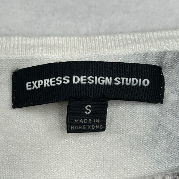 Express Design Studio Women Floral Lace Sequin Cardigan size Small Black & White - Picture 5 of 13